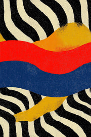 Zebra Stripes Wallpaper Abstract Bold Color Bands Removable Wall Decor design