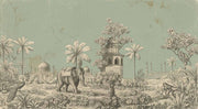 Tropical Palace Animals Wallpaper Scenic Landscape Wall Mural design