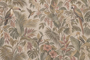 Tropical Birds Wallpaper Vintage Botanical Wall Mural design