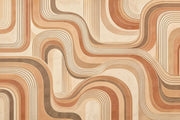 Retro Arch Lines Wallpaper Mid Century Modern Wall Mural design