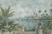 Tropical Landscape Wallpaper Vintage Terrace Wall Mural design
