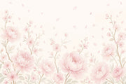 Pink Blossoms Wallpaper Peonies Removable Cherry Blossoms Wall Decor design