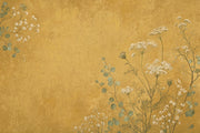 Muted Green Wallpaper Botanical Wildflower Removable Wall Decor design