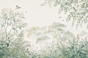 Muted Green Wallpaper Sage Green Botanical Wall Mural design