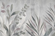 Botanical Wallpaper Leaf Silhouettes Removable Textured Wall Decor design