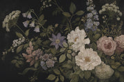 Dark Floral Roses Wallpaper Vintage Botanical Wall Mural design