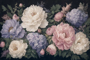 Peony And Hydrangea Wallpaper Dark Floral Wall Mural design