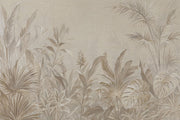 Neutral Tropical Foliage Wallpaper Watercolor Palm Wall Mural design