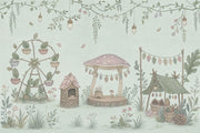 Whimsical Woodland Mushrooms Wallpaper Fairy Garden Wall Mural design