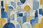 Abstract Geometric Shapes Wallpaper Mid Century Modern Wall Mural design