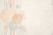 Pastel Geometric Circles Wallpaper Mid Century Modern Wall Mural design