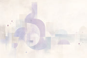 Pastel Geometric Arches Wallpaper Soft Lavender Abstract Wall Mural design