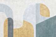 Abstract Geometric Arches Wallpaper Concrete Texture Wall Mural design