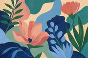 Oversized Floral Wallpaper Hand Painted Botanical Wall Mural design