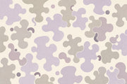 Lavender Organic Shapes Wallpaper Soft Gray Wall Mural design