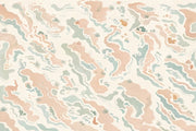 Abstract Landscape Wallpaper Pastel Organic Shapes Wall Mural design
