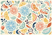 Citrus Slices Wallpaper Retro Botanical Wall Mural design