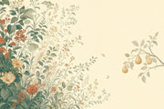 Pear Branch Botanical Wallpaper Vintage Garden Wall Mural design