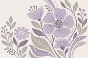 Scandinavian Floral Wallpaper Lavender Botanicals Wall Mural design