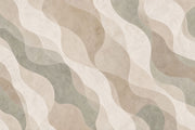 Organic Waves Wallpaper Neutral Modern Wall Mural design