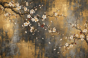 Cherry Blossom Branches Wallpaper Dark Floral Wall Mural design