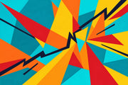 Color Block Triangles Wallpaper Bright Zigzag Wall Mural design