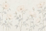 Watercolor Roses Wallpaper Ivory Botanical Wall Mural design