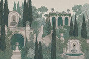 Mediterranean Garden Wallpaper Vintage Toile Wall Mural design