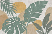 Tropical Leaves Wallpaper Sage Green Botanical Wall Mural design