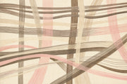Abstract Linear Brushstroke Wallpaper Neutral Woven Wall Mural design