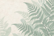 Sage Green Fern Wallpaper Textured Botanical Wall Mural design