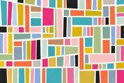 Color Block Grid Wallpaper Mid Century Modern Wall Mural design