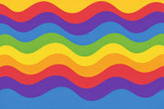 Rainbow Wavy Stripes Wallpaper Bold Abstract Wall Mural design