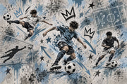 Graffiti Soccer Players Wallpaper Urban Sports Wall Mural design