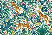 Tiger Jungle Wallpaper Watercolor Tropical Wall Mural design