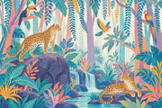 Tropical Jungle Wildlife Wallpaper Scenic Landscape Wall Mural design