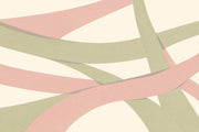 Curved Ribbon Abstract Wallpaper Pastel Geometric Wall Mural design