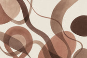 Overlapping Abstract Circles Wallpaper Mid Century Modern Wall Mural design