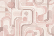 Retro Geometric Arches Wallpaper Mid Century Modern Wall Mural design