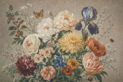 Vintage Garden Bouquet Wallpaper Beige Botanical Wall Mural design