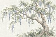 Wisteria Tree Wallpaper Watercolor Garden Wall Mural design