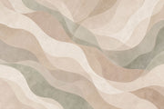 Layered Organic Waves Wallpaper Watercolor Texture Wall Mural design