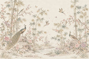 Peacock And Bamboo Wallpaper Chinoiserie Garden Wall Mural design
