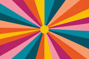 Radial Sunburst Geometry Wallpaper Mid Century Modern Wall Mural design