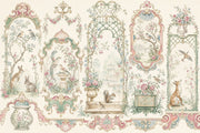 Chinoiserie Garden Scenes Wallpaper Ornate Frames Wall Mural design