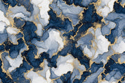 Navy And Gold Abstract Marble Wallpaper Luxury Fluid Wall Mural design