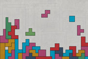 Geometric Block Shapes Wallpaper Concrete Texture Wall Mural design