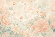 Pastel Watercolor Flowers Wallpaper Botanical Fantasy Wall Mural design