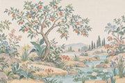 Chinoiserie Garden Landscape Wallpaper Vintage Botanical Wall Mural design