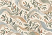 Watercolor Leafy Vines Wallpaper Sage Green Botanical Wall Mural design